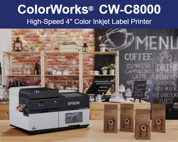 ColorWorks CW-C8000 High-Speed 4" Color Inkjet Label Printer (Gloss)