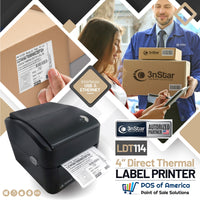 3nStar 4 in Direct Thermal Label Printer (LDT114) with Bartender Label Printing Software USB / LAN