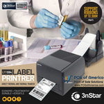 3nStar LTT334 4" Direct Thermal/Thermal Transfer  Label Printer 300mt Ribbon - USB & LAN Interface - External Label Dispenser